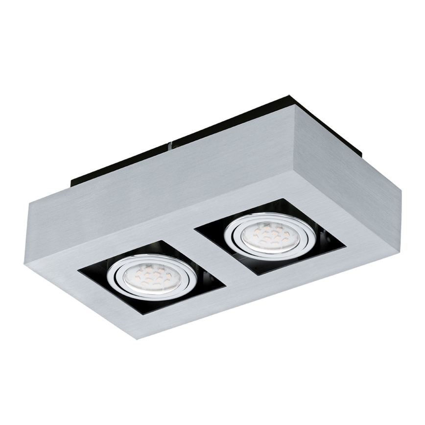 Eglo 64695 - LED spot LOKE PRO 2xGU10/5W/230V 3000K mat hrom