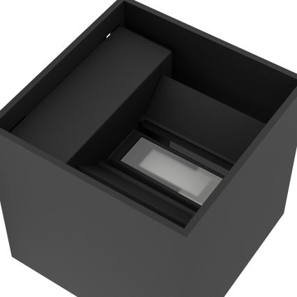 Eglo - LED prigušiva spoljašnja punjiva zidna svetiljka sa senzorom pokreta i sumraka LED/2,2W/5V IP44 crna