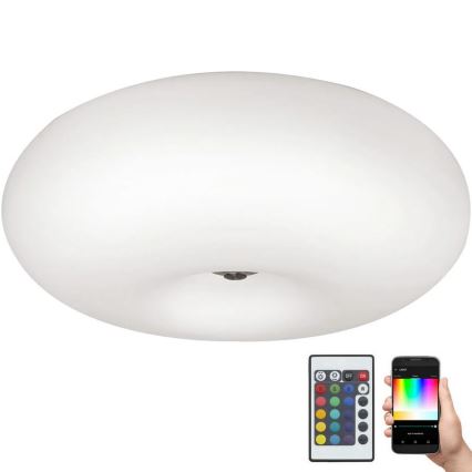 Eglo 75353 - LED RGBW prigušiva stropno svetlo OPTICA-C 2xE27/7,5W/230V prečnik 35 cm + daljinski upravljač