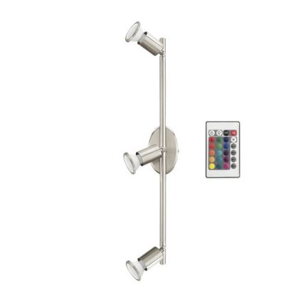 Eglo 75385 - LED RGB prigušiva spot svetiljka BUZZ-C 3xGU10/4W/230V + daljinski upravljač