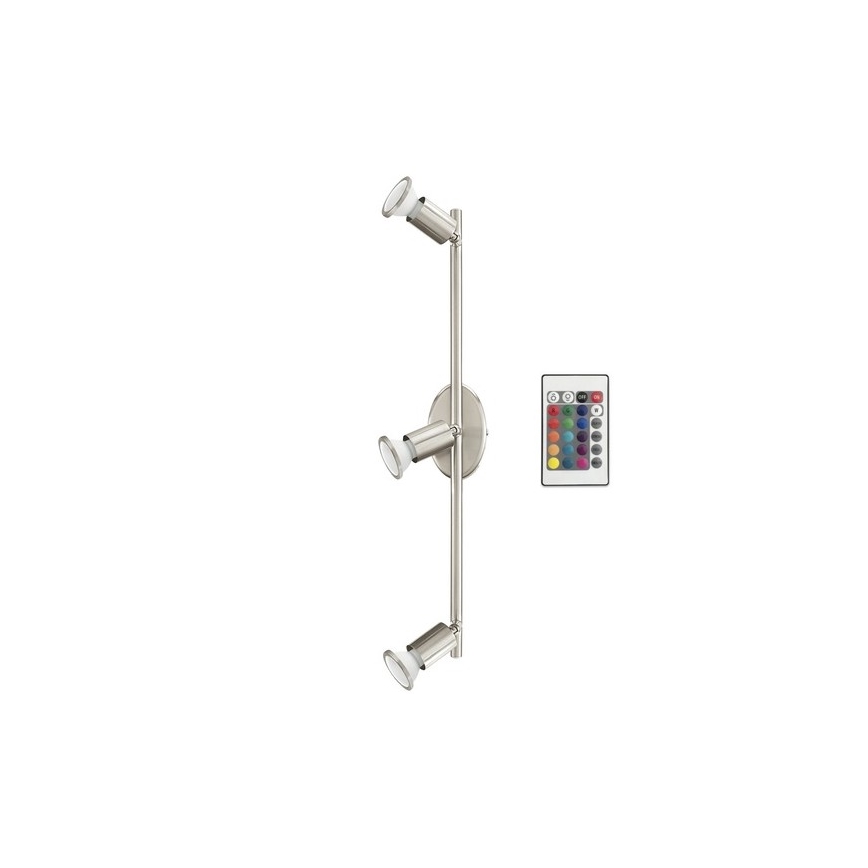 Eglo 75385 - LED RGB prigušiva spot svetiljka BUZZ-C 3xGU10/4W/230V + daljinski upravljač