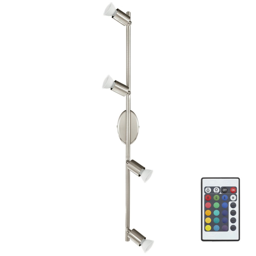 Eglo 75386 - LED RGB prigušiva spot lampa BUZZ-C 4xGU10/4W/230V + daljinski upravljač