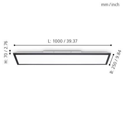Eglo - LED prigušiva panel LED/25W/230V 2700-5000K + daljinski upravljač