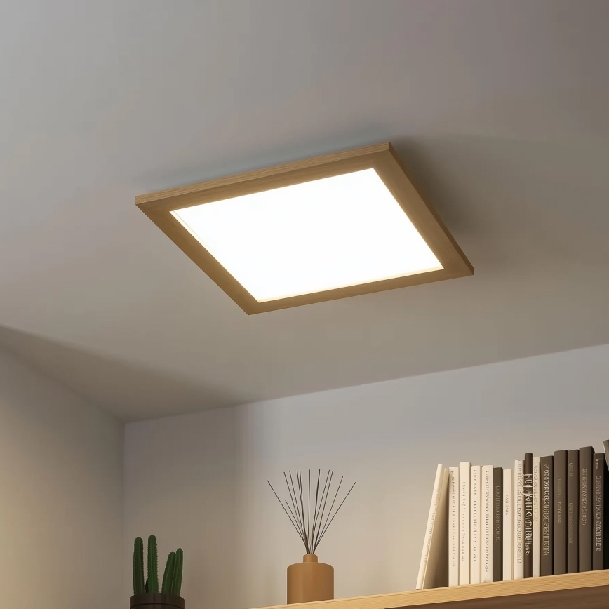 Eglo 75643 - LED plafonsko svetlo CALEMAR LED/19W/230V 4000K 43,7 x 43,7 cm hrast