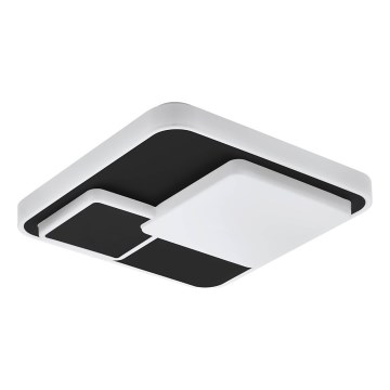 Eglo 75667 - LED stropna svetiljka LEPRESO LED/19,5W/230V 38,5x38,5 cm crna