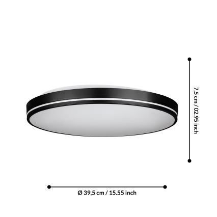 Eglo - LED prigušiva stropna svetiljka LED/22W/230V 3000-6500K + daljinski upravljač