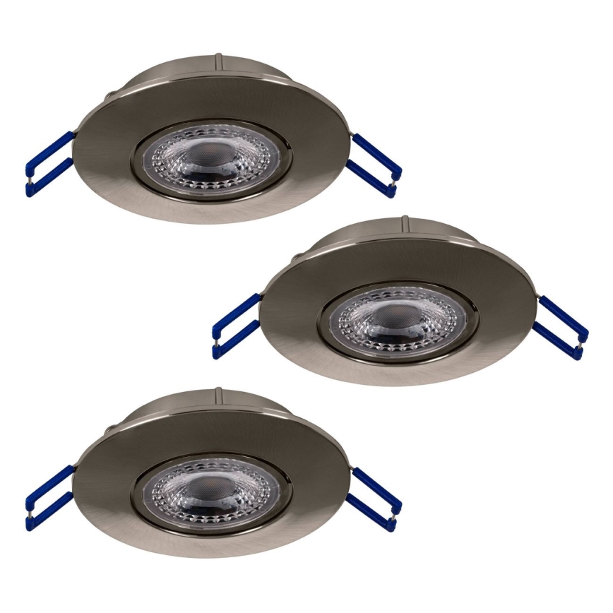 Eglo 75765 - Komplet 3x LED ugradnih svetala ZUJAR LED/3,4W/230V, mat hrom