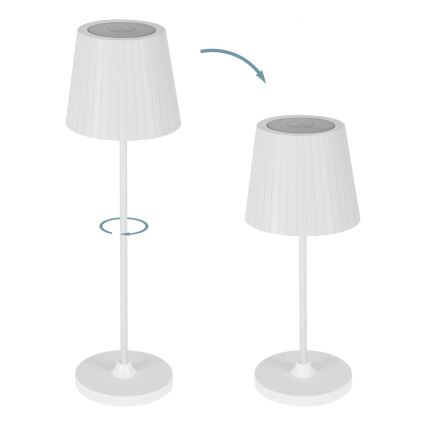 Eglo - LED prigušiva spoljašnja punjiva stona lampa LED/3,8W/5V 2400/3000/4000K 2000 mAh IP44 bela