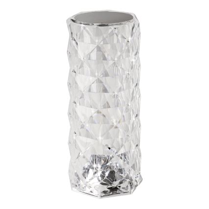 Eglo - LED RGB prigušiva dodirna punjiva lampa za sto LED/800 mAh prozirna