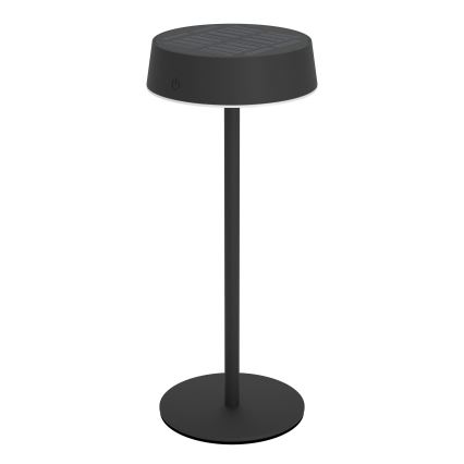 Eglo - LED prigušiva stona lampa na solarno punjenje, dodirna, LED/3W/5V, 3000–6000K, 1800 mAh, IP44, crna