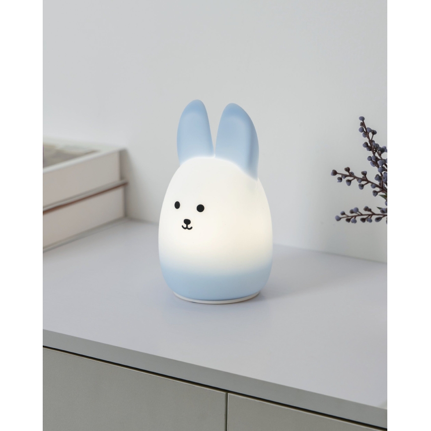 Eglo - LED RGBW punjivo dečije noćno svetlo na dodir LED/5W/5V 1200 mAh zec