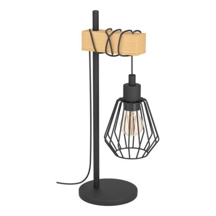 Eglo 780173 - Stona lampa TABODI 1xE27/40W/230V borovina/crna
