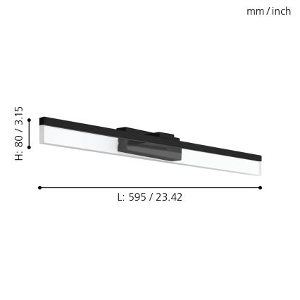 Eglo 780432 - LED osvetljenje za kupatilsko ogledalo YANGUAS LED/11W/230V 3000K 59,5 cm IP44
