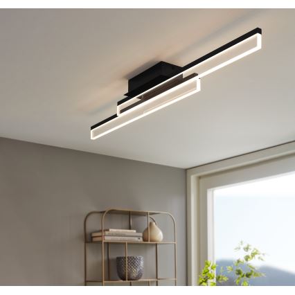 Eglo 780433 - LED plafonsko svetlo za kupatilo YANGUAS 2xLED/11W/230V 3000K IP44 crna