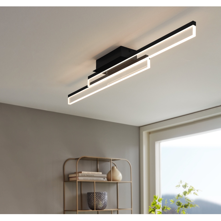 Eglo 780433 - LED plafonsko svetlo za kupatilo YANGUAS, 2xLED/11W/230V, 3000K, IP44, crna