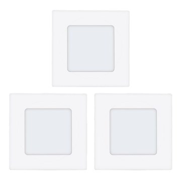 Eglo 78196 - SET 3x LED ugradna stropna svetiljka FUEVA LED/2,7W/230V 8,5x8,5 cm