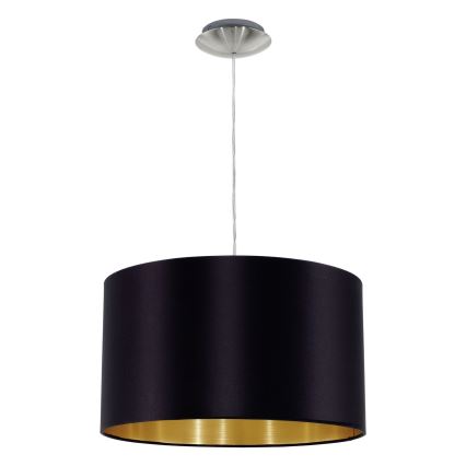 Eglo 78691 - Luster na sajli MASERLO 1xE27/60W/230V prečnik 38 cm crna/bakrena