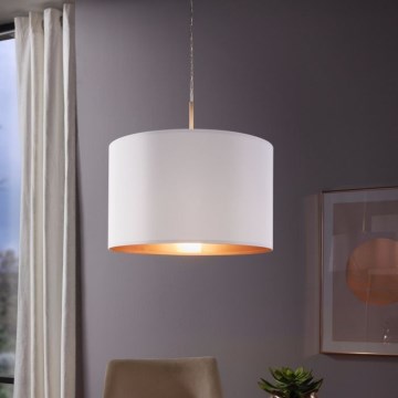 Eglo 78695 - Luster na sajli PASTERI 1xE27/60W/230V bela