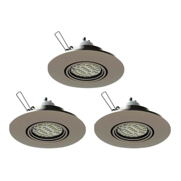 Eglo 78705 - SET od 3 LED ugradnih svetiljki PENETO 1xGU10/3,3W/230V mat hrom