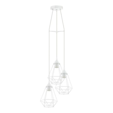 Eglo 79083 - Luster na sajli BYRON 3xE27/60W/230V beo