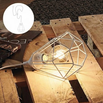 Eglo 79085 - Stona lampa za utičnicu BYRON 1xE27/40W/230V bela