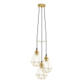Eglo 79262 - Luster na sajli BYRON 3xE27/60W/230V mesing