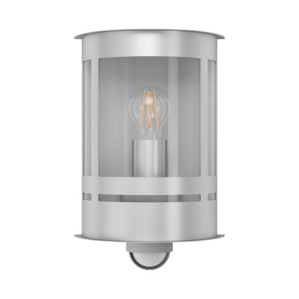 Eglo 79286 - Spoljašnje zidno svetlo sa senzorom sumraka i pokreta TRIBANO 1xE27/60W/230V IP44