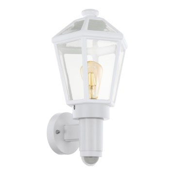 Eglo 79288 - Spoljašnja zidna svetiljka MONSELICE sa senzorom pokreta i sumraka 1xE27/28W/230V IP44 bela