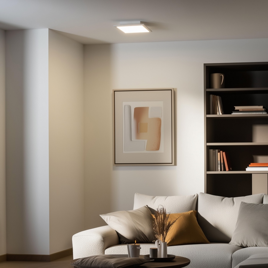 Eglo 79322 - prigušiva LED stropna svetiljka SALOBRENA LED/16W/230V 4000K 30x30 cm bela