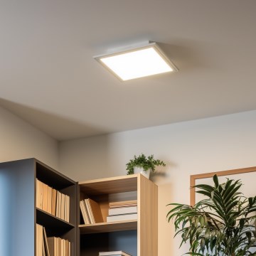 Eglo 79322 - prigušiva LED stropna svetiljka SALOBRENA LED/16W/230V 4000K 30x30 cm bela