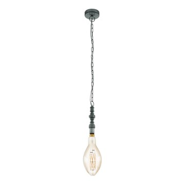 Eglo 79407 - LED luster na lancu PENSILVA 1xE27/8W/230V crna