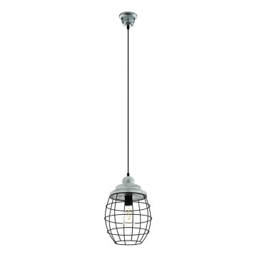 Eglo 79435 - Luster na sajli BAMPTON 1xE27/60W/230V siva/crna