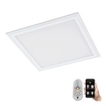 Eglo 79464 - LED prigušiva plafonska lampa POZZALLO LED/16W/230V 2700-6500K 30x30 cm bela + daljinski upravljač