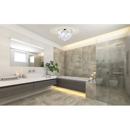 Eglo 79516 - LED stropna svetiljka za kupatilo MONTEPRANDONE 8xG9/3W/230V IP44 sjajni hrom
