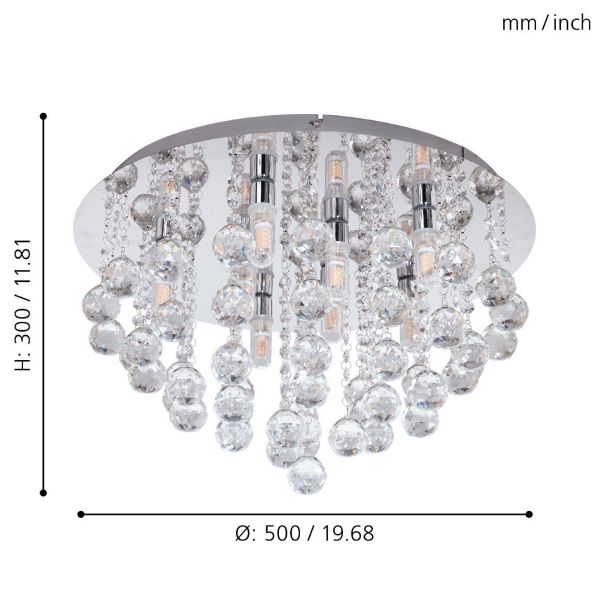 Eglo 79516 - LED stropna svetiljka za kupatilo MONTEPRANDONE 8xG9/3W/230V IP44 sjajni hrom