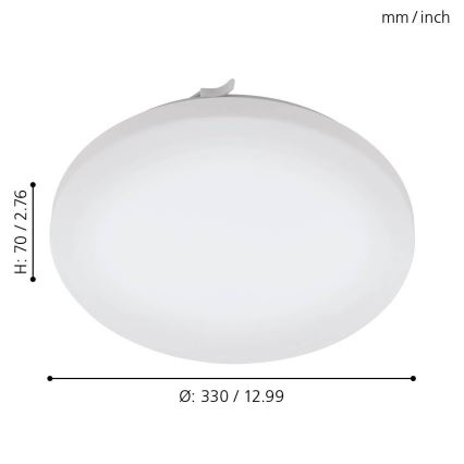 Eglo 79523 - LED plafonsko svetlo za kupatilo TUSCOLA LED/14,6W/230V IP44