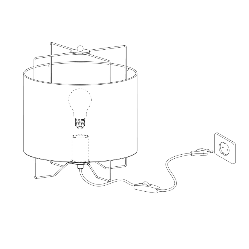 Eglo 79645 - Stona lampa BRIDEKIRK 1xE27/40W/230V bež