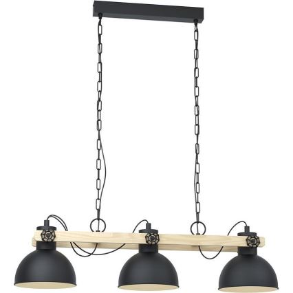Eglo 79896 - Luster na lancu LUBENHAM 3xE27/28W/230V