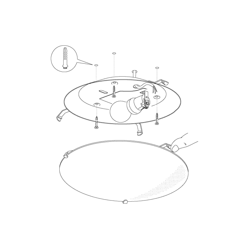 Eglo - Plafonsko svetlo 1xE27/60W/230V