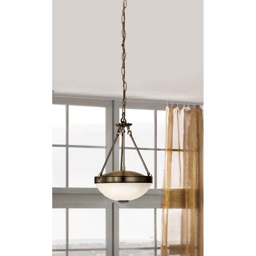 EGLO - Luster na lancu 2xE27/60W/230V bronzan
