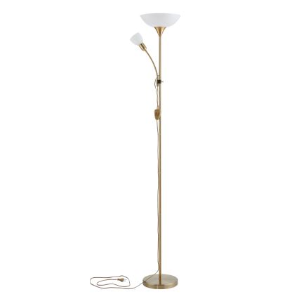 EGLO - Podna lampa 1xE27/60W + 1xE14/25W zlatna