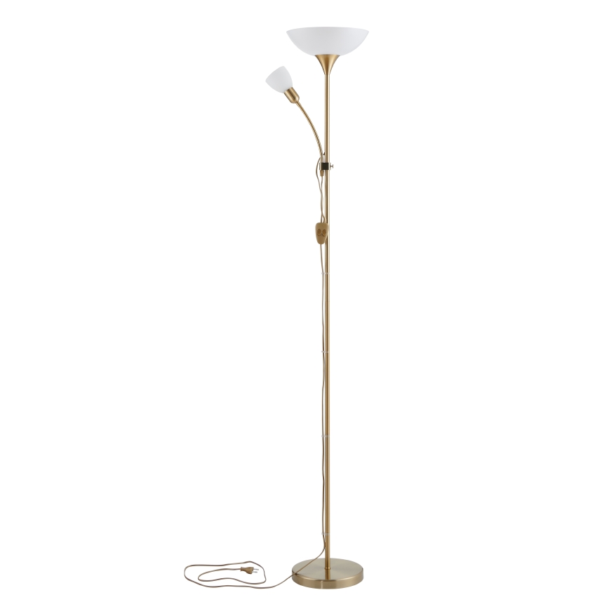 EGLO - Podna lampa 1xE27/60W + 1xE14/25W zlatna
