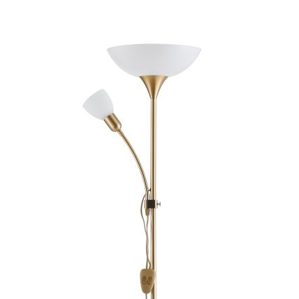 EGLO - Podna lampa 1xE27/60W + 1xE14/25W zlatna
