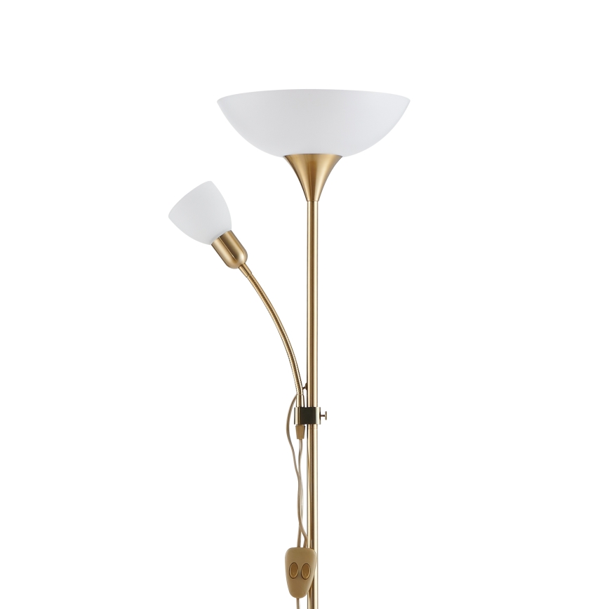 EGLO - Podna lampa 1xE27/60W + 1xE14/25W zlatna