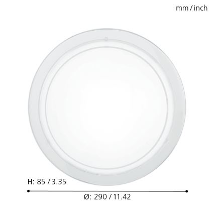 Eglo - Plafonsko svetlo 1xE27/60W/230V