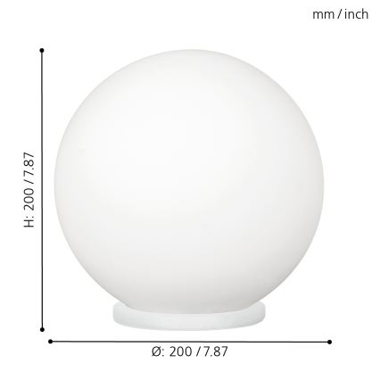 EGLO - Stona lampa 1xE27/60W/230V prečnik 20 cm