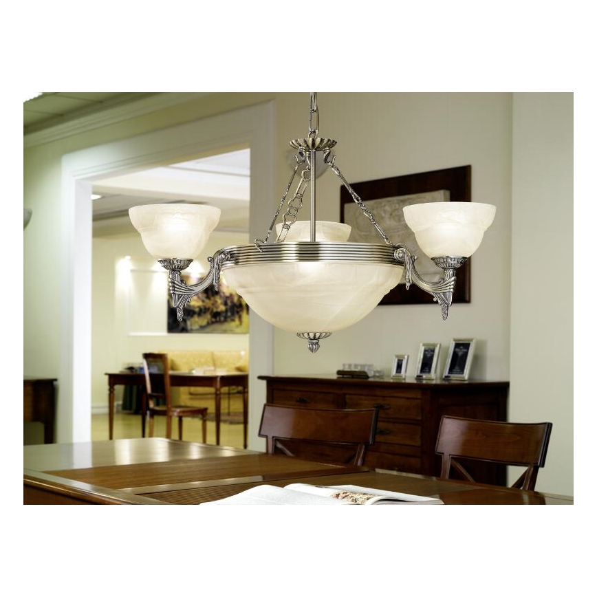 EGLO - Luster 6xE14/60W/230V alabastersko staklo