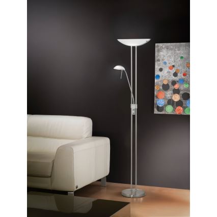 EGLO - Podna lampa BAYA sa prigušivačem 1xR7s/230W+1xG9/33W mat hrom