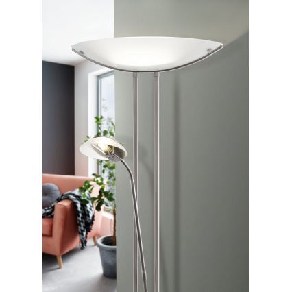 EGLO - Podna lampa BAYA sa prigušivačem 1xR7s/230W+1xG9/33W mat hrom