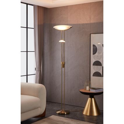 EGLO - Prigušiva podna lampa BAYA 1xR7s/230W + 1xG9/33W bronza
